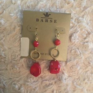 Barse Genuine Stone Earrings